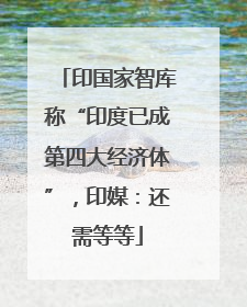印国家智库称“印度已成第四大经济体”，印媒：还需等等