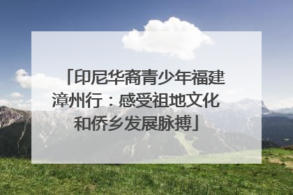 印尼华裔青少年福建漳州行：感受祖地文化和侨乡发展脉搏