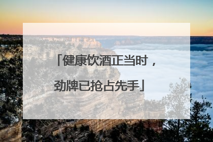 健康饮酒正当时，劲牌已抢占先手