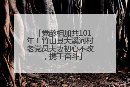 党龄相加共101年！竹山县大溪河村老党员夫妻初心不改，携手奋斗