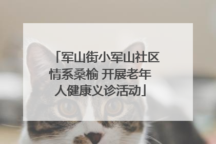 军山街小军山社区情系桑榆 开展老年人健康义诊活动