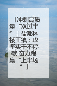 冲刺高质量“双过半”｜盐都区楼王镇：攻坚实干不停歇 奋力跑赢“上半场”