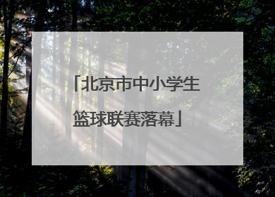 北京市中小学生篮球联赛落幕