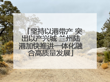 坚持以港带产 突出以产兴城 兰州陆港加快推进一体化融合高质量发展