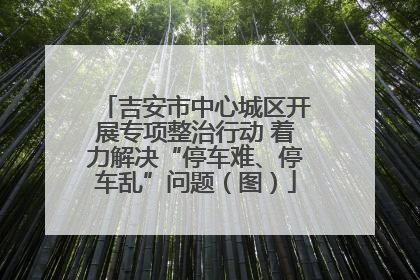 吉安市中心城区开展专项整治行动 着力解决“停车难、停车乱”问题（图）