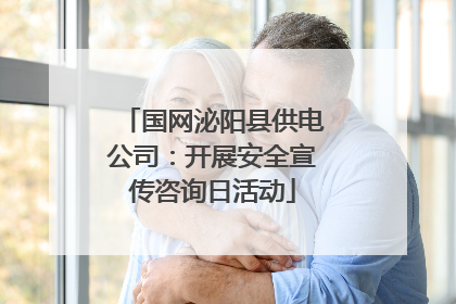 国网泌阳县供电公司：开展安全宣传咨询日活动