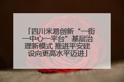 四川米易创新“一街一中心一平台”基层治理新模式 推进平安建设向更高水平迈进