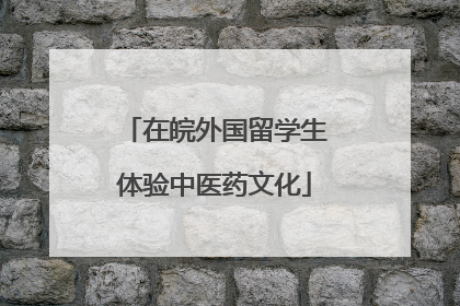 在皖外国留学生体验中医药文化
