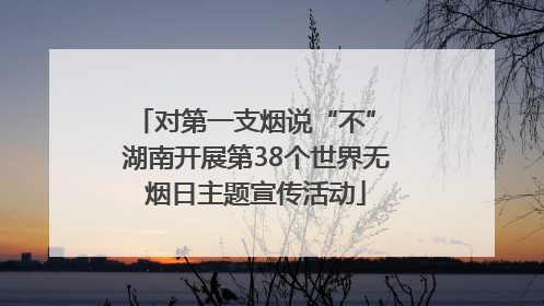 对第一支烟说“不” 湖南开展第38个世界无烟日主题宣传活动
