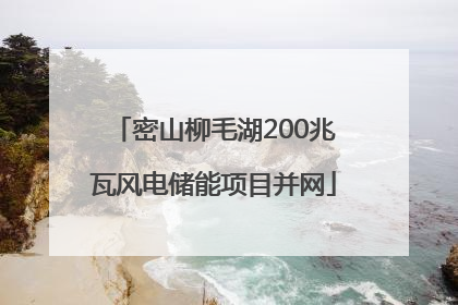 密山柳毛湖200兆瓦风电储能项目并网