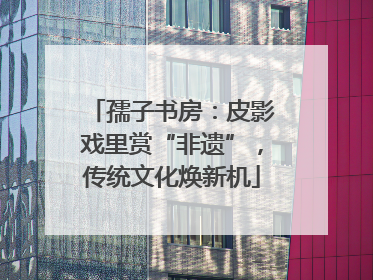 孺子书房：皮影戏里赏“非遗”，传统文化焕新机