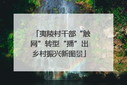 夷陵村干部“触网”转型“播”出乡村振兴新图景