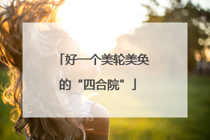 好一个美轮美奂的“四合院”
