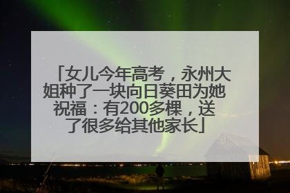 女儿今年高考，永州大姐种了一块向日葵田为她祝福：有200多棵，送了很多给其他家长