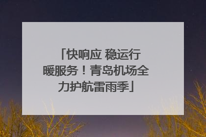 快响应 稳运行 暖服务！青岛机场全力护航雷雨季