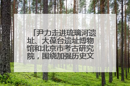 尹力走进琉璃河遗址、大葆台遗址博物馆和北京市考古研究院，围绕加强历史文化名城保护调研