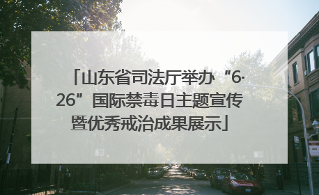 山东省司法厅举办“6·26”国际禁毒日主题宣传暨优秀戒治成果展示