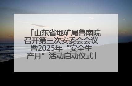 山东省地矿局鲁南院召开第三次安委会会议暨2025年“安全生产月”活动启动仪式