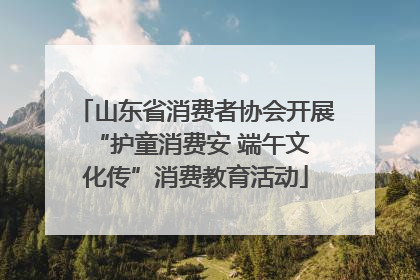 山东省消费者协会开展 “护童消费安 端午文化传”消费教育活动