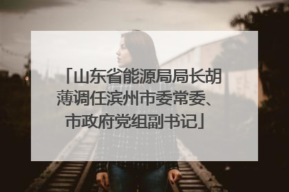 山东省能源局局长胡薄调任滨州市委常委、市政府党组副书记