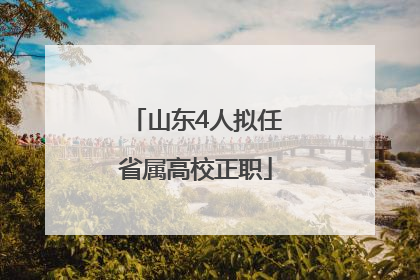 山东4人拟任省属高校正职