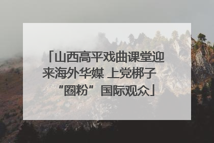 山西高平戏曲课堂迎来海外华媒 上党梆子“圈粉”国际观众
