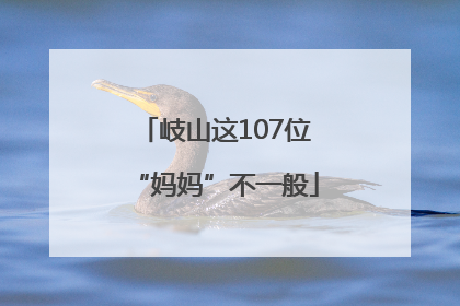 岐山这107位“妈妈”不一般