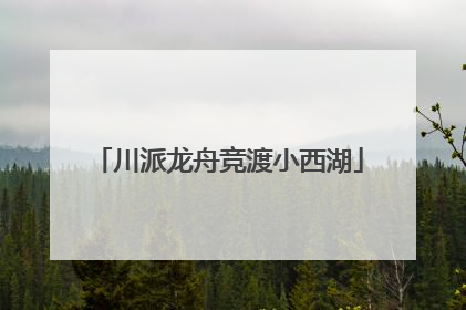 川派龙舟竞渡小西湖