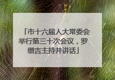 市十六届人大常委会举行第三十次会议，罗缵吉主持并讲话