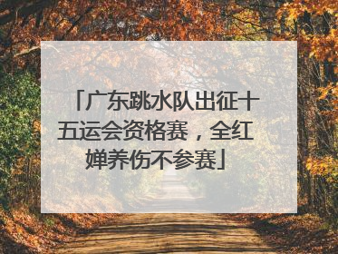 广东跳水队出征十五运会资格赛，全红婵养伤不参赛