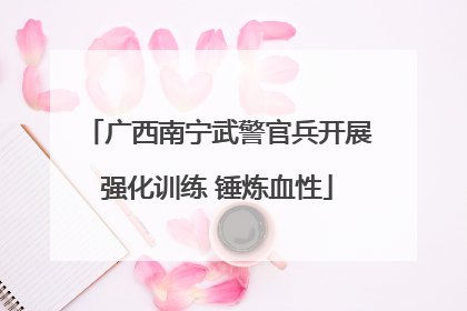 广西南宁武警官兵开展强化训练 锤炼血性