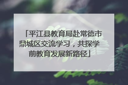 平江县教育局赴常德市鼎城区交流学习，共探学前教育发展新路径