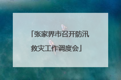 张家界市召开防汛救灾工作调度会