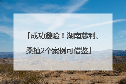 成功避险！湖南慈利、桑植2个案例可借鉴