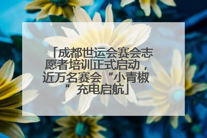 成都世运会赛会志愿者培训正式启动，近万名赛会“小青椒”充电启航