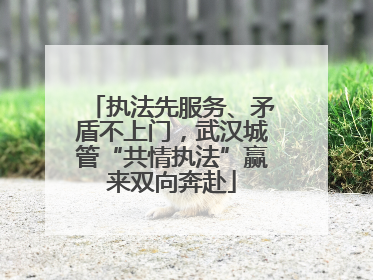 执法先服务、矛盾不上门，武汉城管“共情执法”赢来双向奔赴