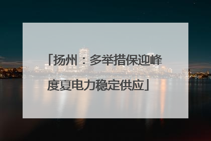 扬州：多举措保迎峰度夏电力稳定供应