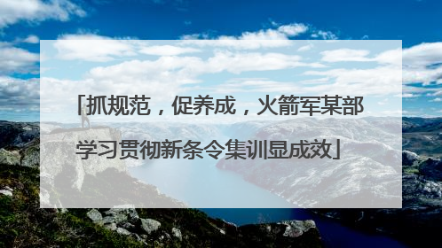 抓规范，促养成，火箭军某部学习贯彻新条令集训显成效