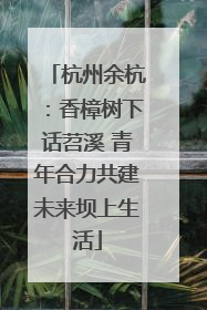 杭州余杭：香樟树下话苕溪 青年合力共建未来坝上生活