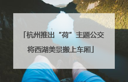 杭州推出“荷”主题公交 将西湖美景搬上车厢