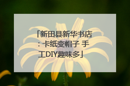 新田县新华书店：卡纸变帽子 手工DIY趣味多