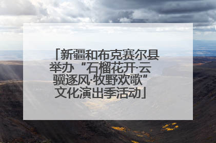 新疆和布克赛尔县举办“石榴花开·云骥逐风·牧野欢歌”文化演出季活动