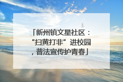 新州镇文星社区：“扫黄打非”进校园，普法宣传护青春