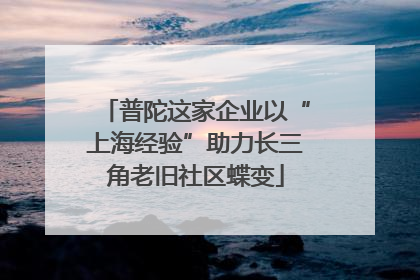普陀这家企业以“上海经验”助力长三角老旧社区蝶变