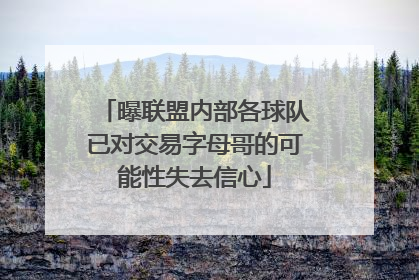 曝联盟内部各球队已对交易字母哥的可能性失去信心