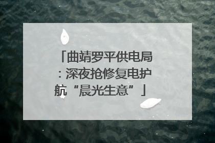 曲靖罗平供电局：深夜抢修复电护航“晨光生意”