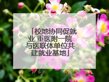 校地协同促就业 重医附一院与医联体单位共建就业基地