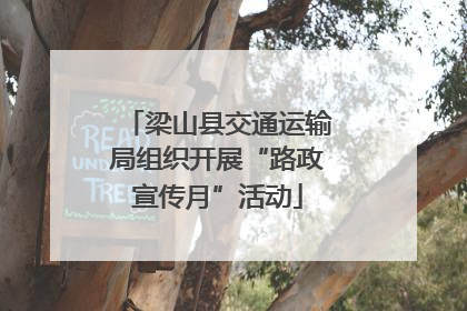 梁山县交通运输局组织开展“路政宣传月”活动