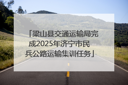 梁山县交通运输局完成2025年济宁市民兵公路运输集训任务