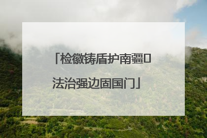 检徽铸盾护南疆 法治强边固国门
